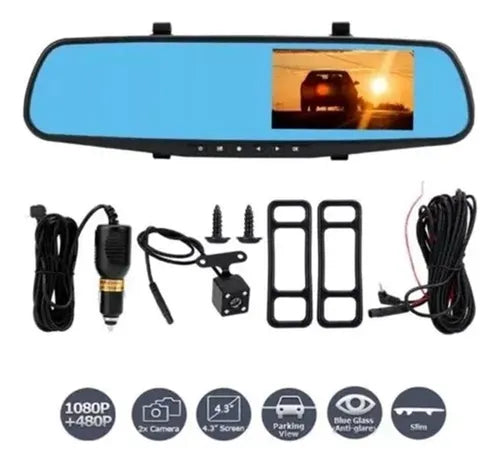 Espejo retrovisor doble camara